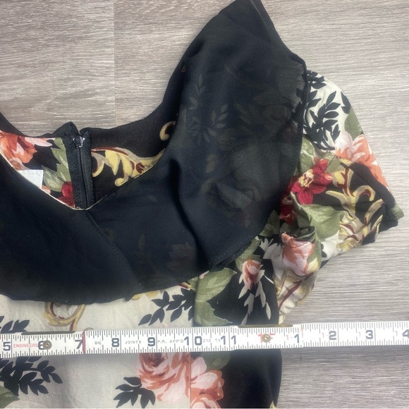 Amy Too! Vintage Floral Fit & Flare Dress Size 10 Made in USA - Picture 7 of 7